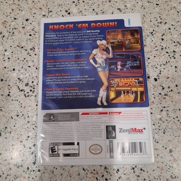 AMF Bowling Pinbusters Nintendo Wii 2007 Complete - Picture 2 of 3